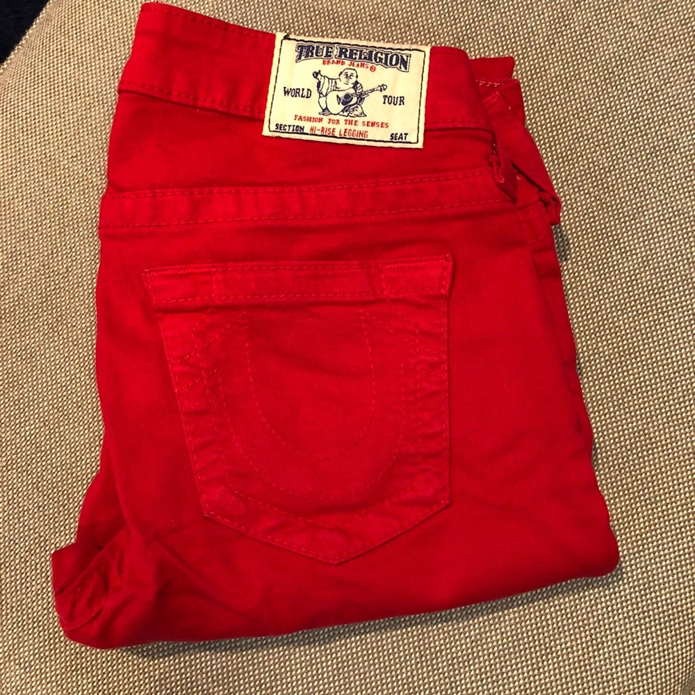 Red true religion jeans